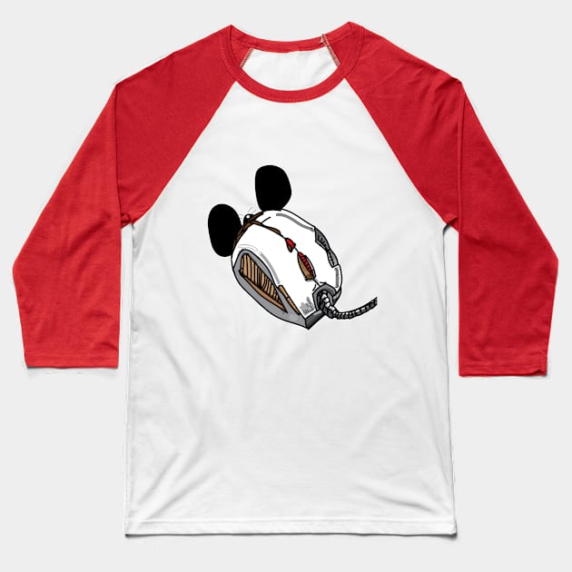 Literal Computer Mouse Baseball T-Shirt by silentrob668